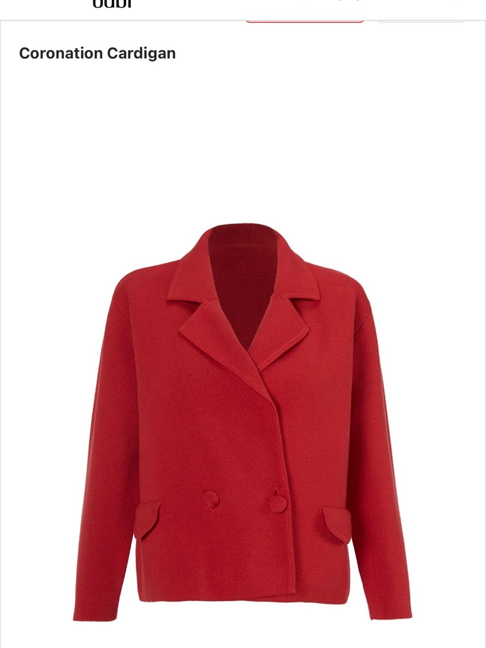 CAbi Red Coronation Blazer Cardigan